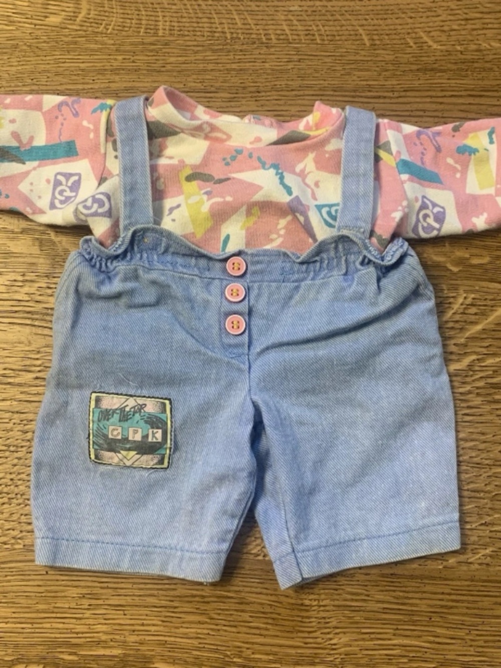Vintage Cabbage Patch Kids Denim Jumper Overalls Rare Transitional